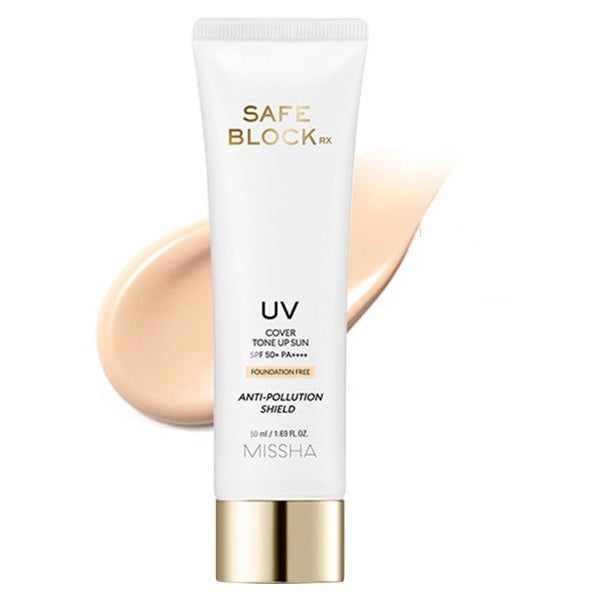 MISSHA Safe Block RX Cover Tone Up Sun Cream SPF50+ PA++++ Foundation-Free