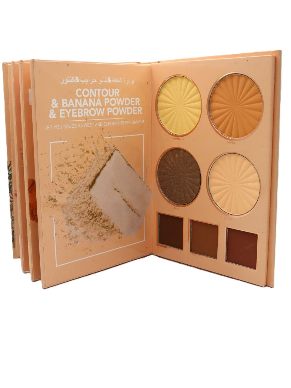 Set of eyeshadow and blusher and contour palette