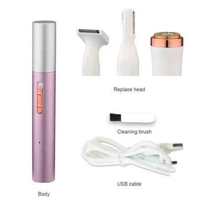 SilkyGlow 4-in-1 Rechargeable Shaver for Women