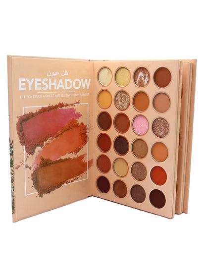 Set of eyeshadow and blusher and contour palette