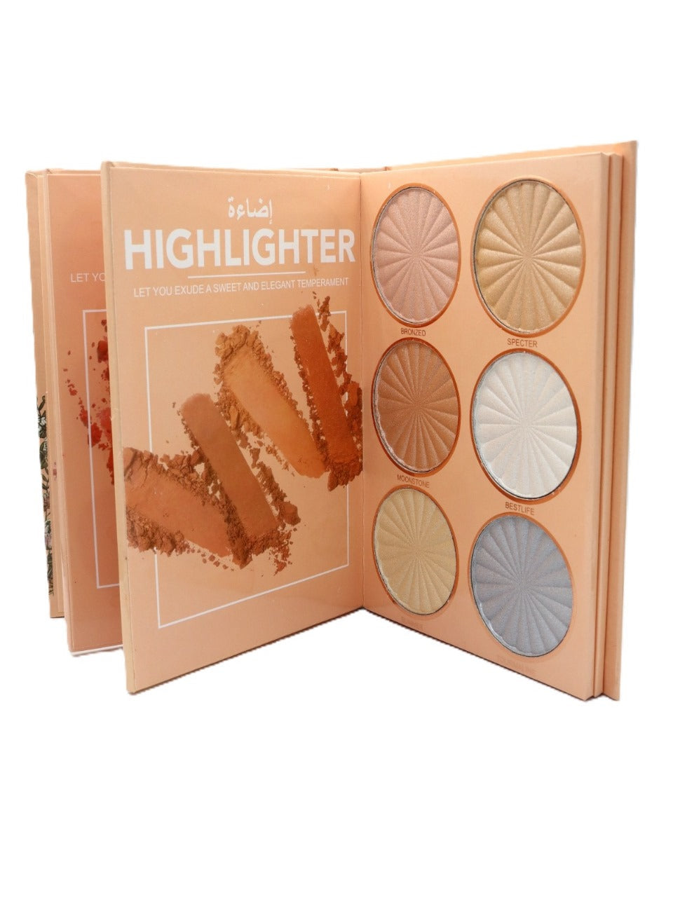 Set of eyeshadow and blusher and contour palette