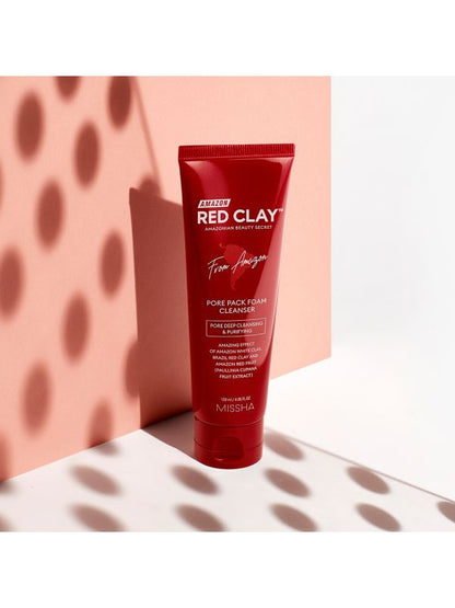 Missha Amazon Red Clay Pore Pack Foam Cleanser
