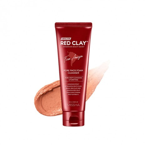 Missha Amazon Red Clay Pore Pack Foam Cleanser