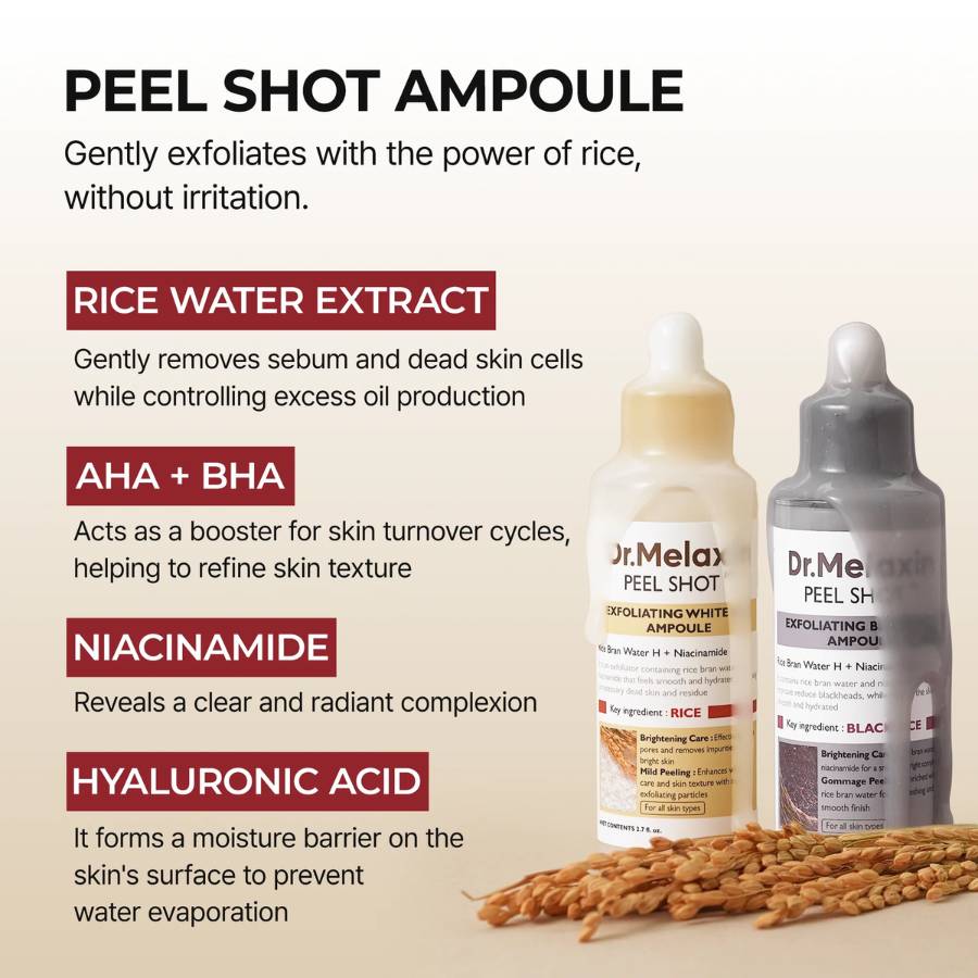 Peel Shot Glow Duo: White Rice Brightening & Black Rice Refining Ampoules (Buy 1 Get 1 Free)