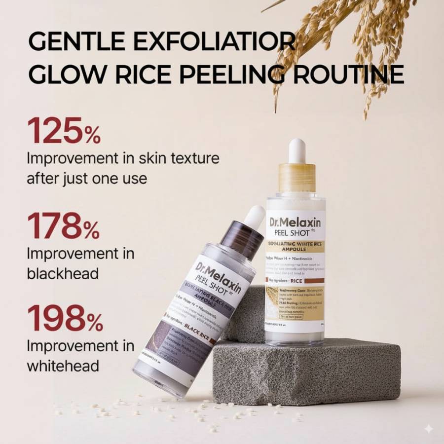 Peel Shot Glow Duo: White Rice Brightening & Black Rice Refining Ampoules (Buy 1 Get 1 Free)